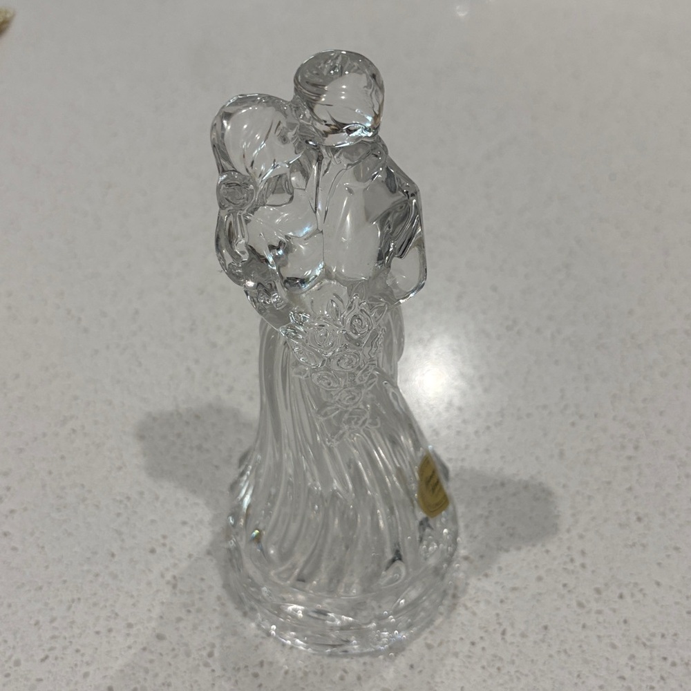 Princess House Crystal Bride & Groom Figurine Cake Topper 6.5 in